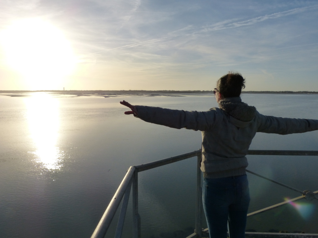 photo prise en haut d'une balise du Passage du Gois Beauvoir sur Mer Vendée