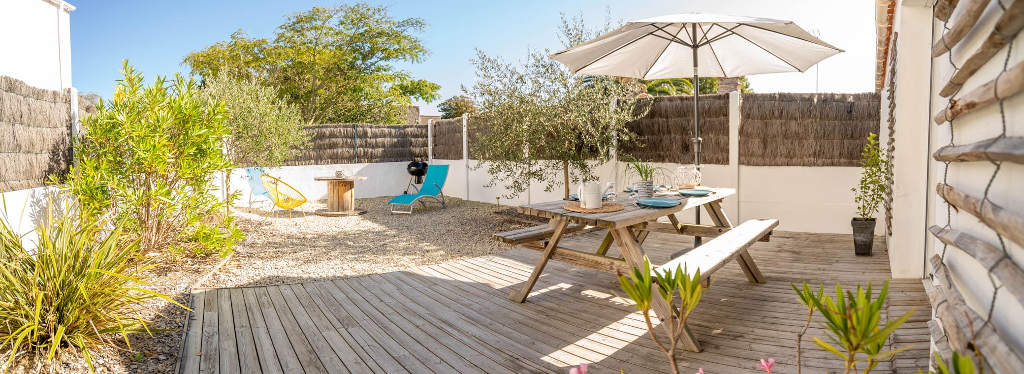 terrasse sans vis-à-vis gîte grain de sable proche noirmoutier
