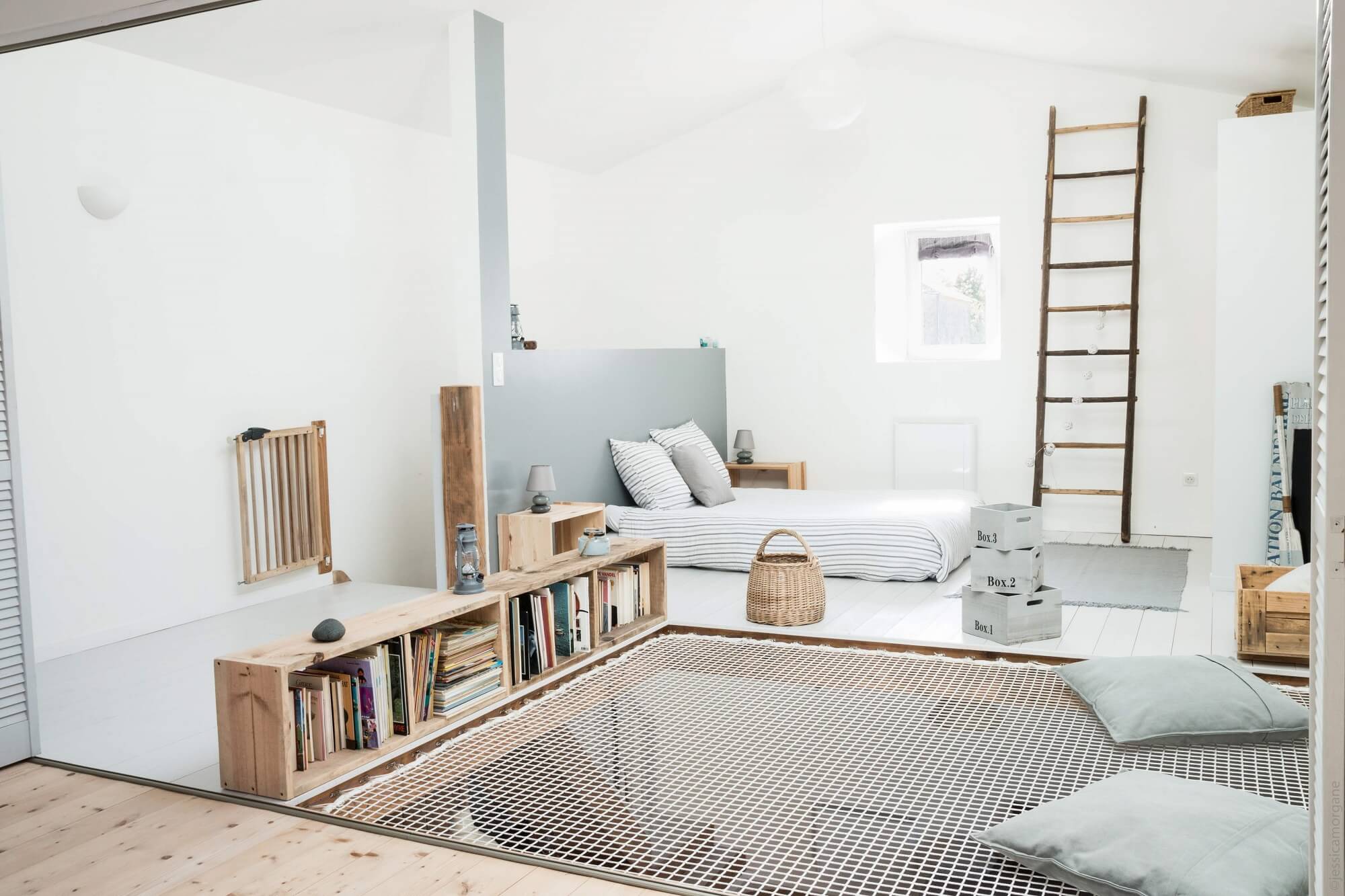 filet suspendu géant dans le loft atypique Grain de Sel à Bouin près de Noirmoutier